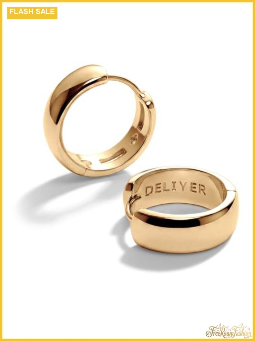 Chunky Silver Hoop Earrings for Women Hypoallergenic Gold Plated Lightweight